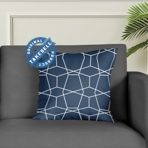 5 Pcs Navy Blue Geometric Decorative Cushion Covers