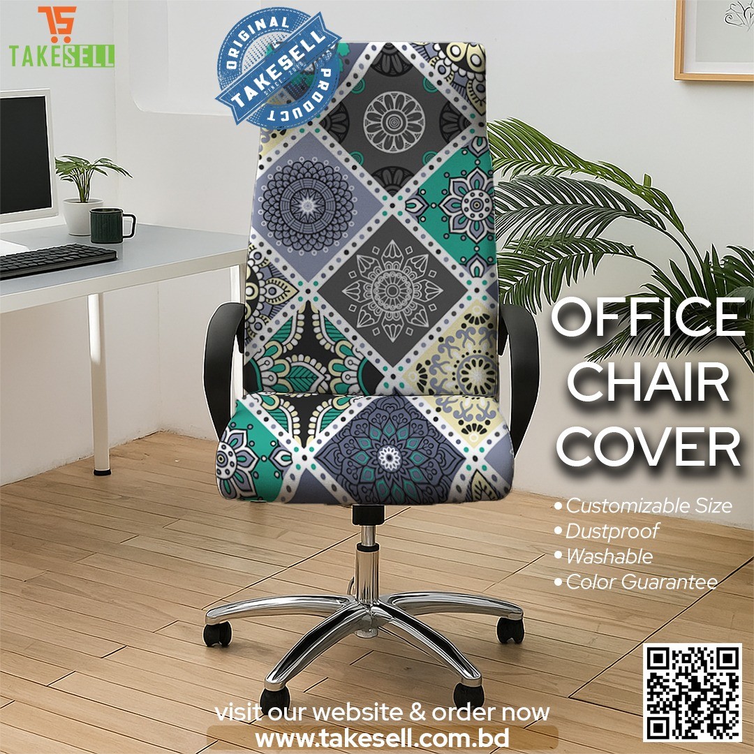 Bohemian Floral Magic Print Office Chair Cover