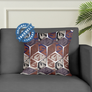 zipper cushion cover with a patterned design 5 Psc .