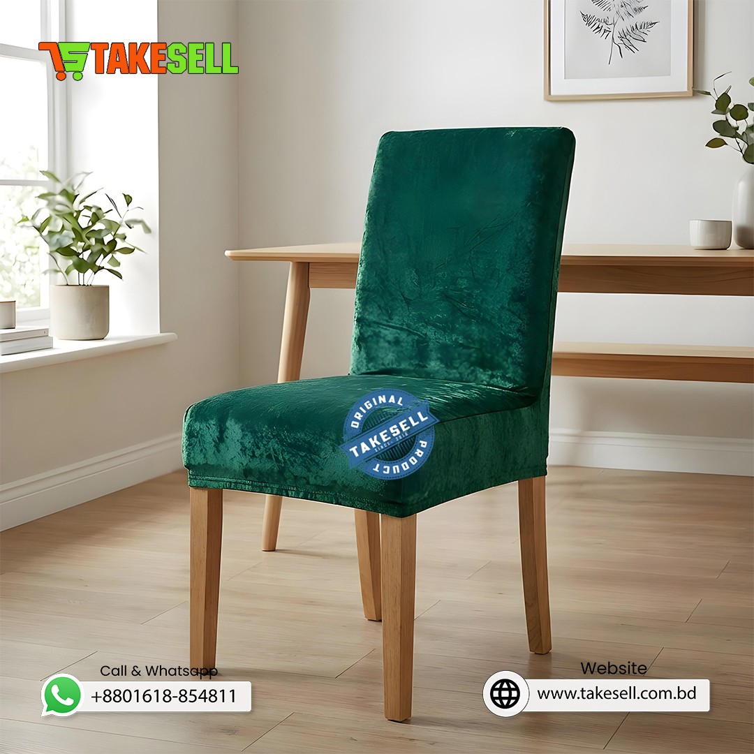 Deep Green Velvet chair Cover