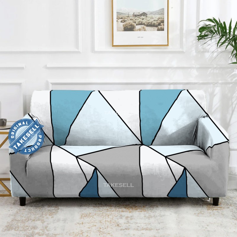 Tone Geometric China Print Sofa Cover