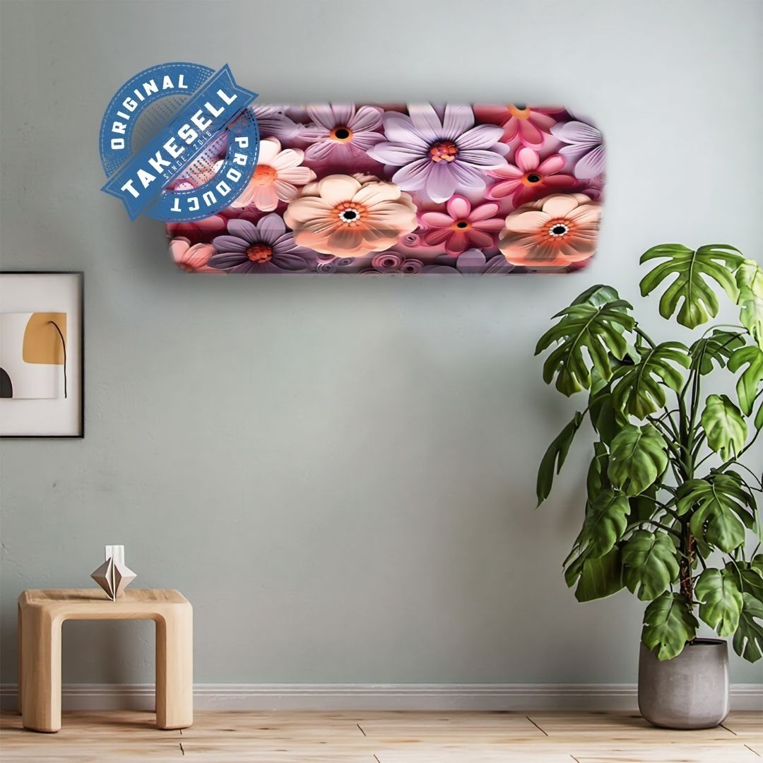 3D Pastel Flower Art AC Cover