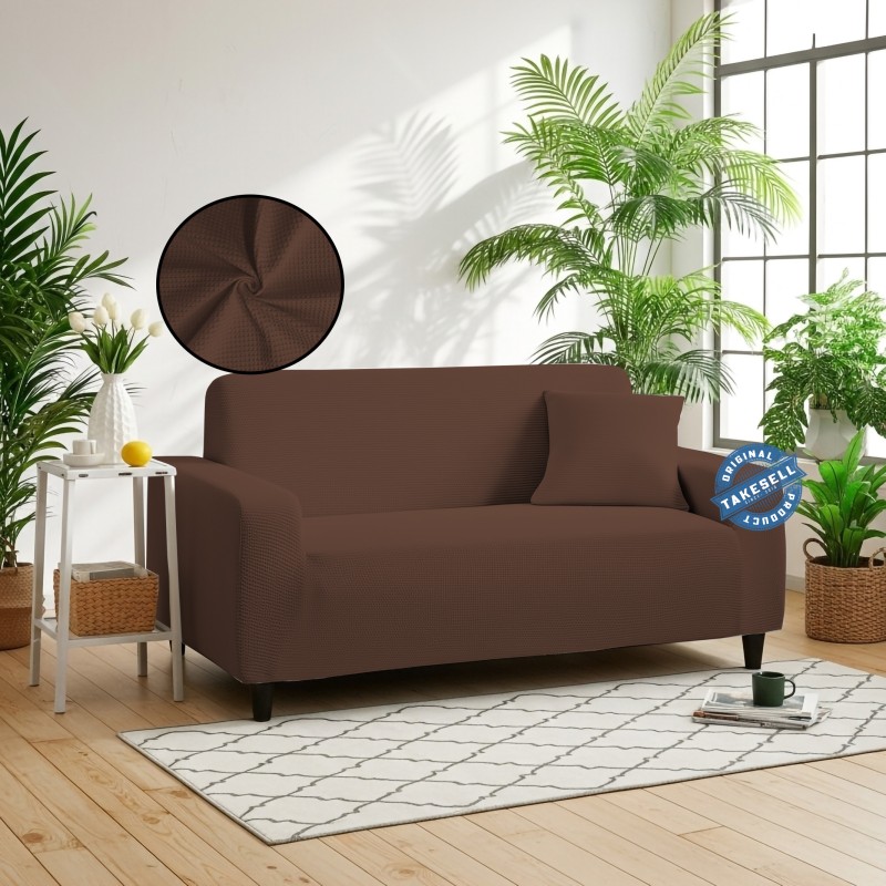 Coffee Colour Honey Comb Sofa Cover