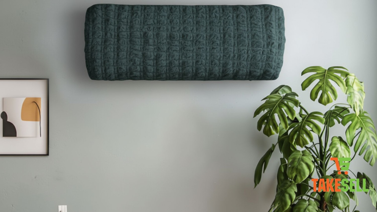 Deep Teal Waffle Turkey AC Cover