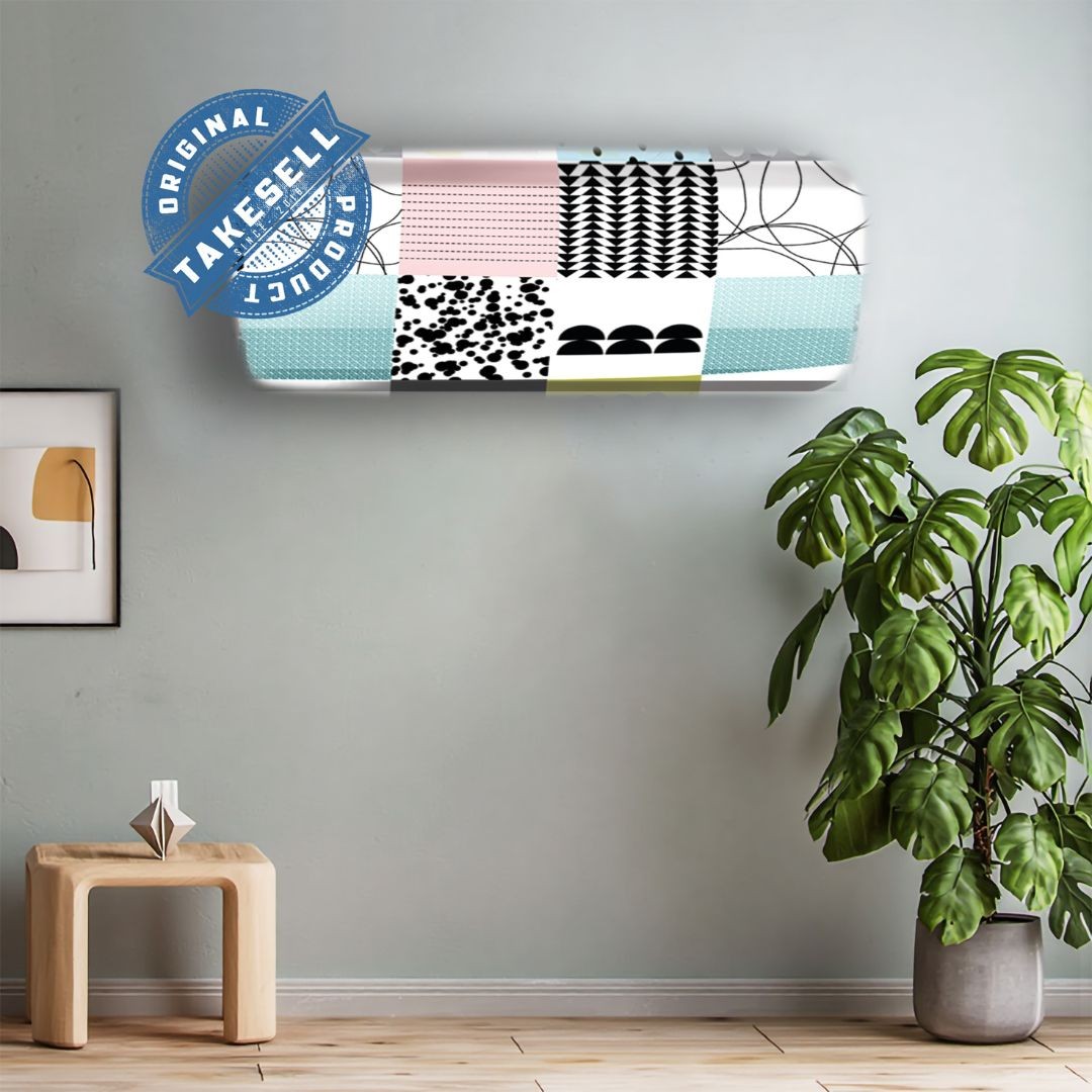 Abstract Patchwork AC Cover