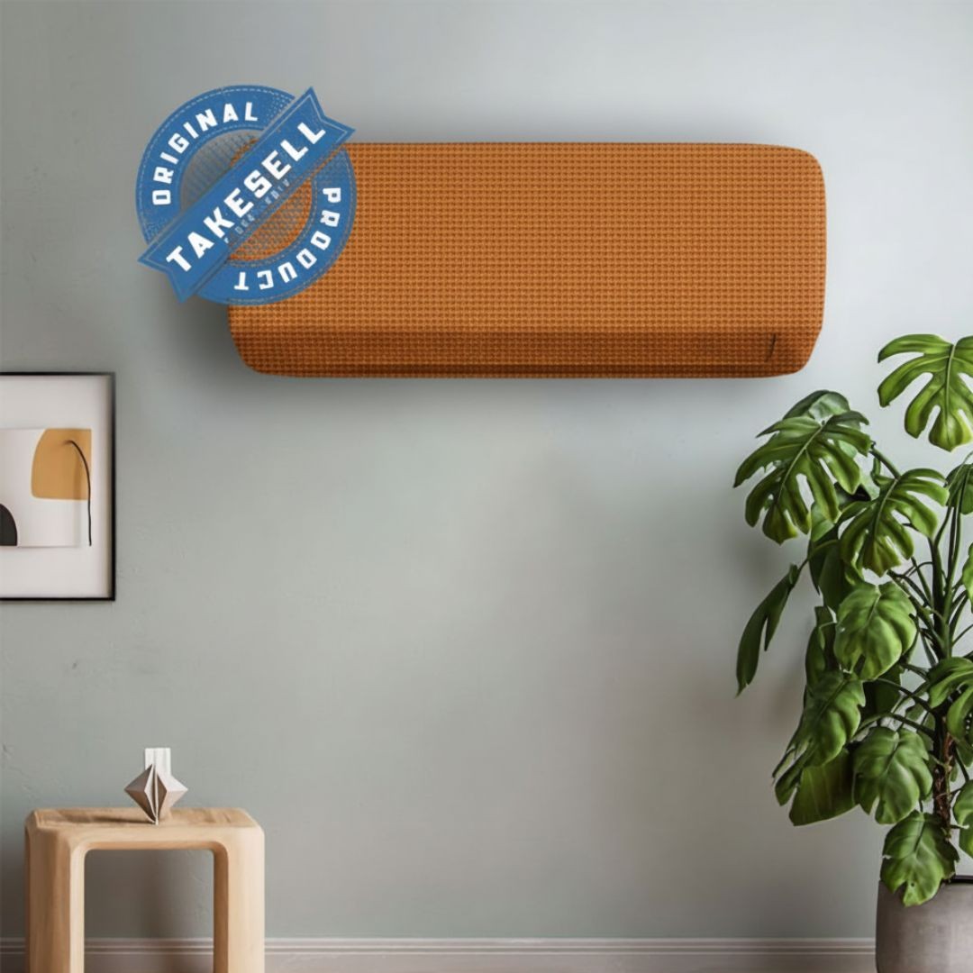 Burnt Orange Honeycomb Texture AC Cover