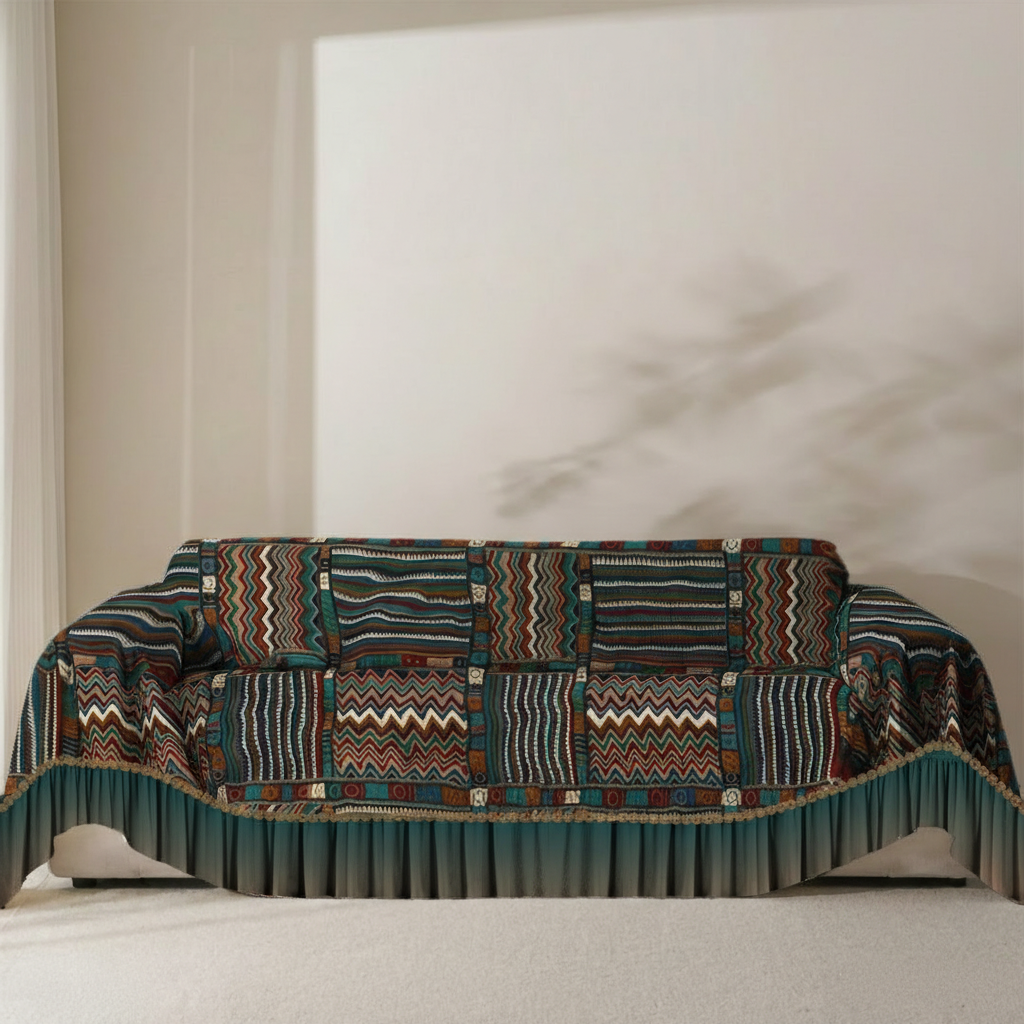 Patchwork Chenille jacquard Sofa Cover Full Spandex 2+2+1