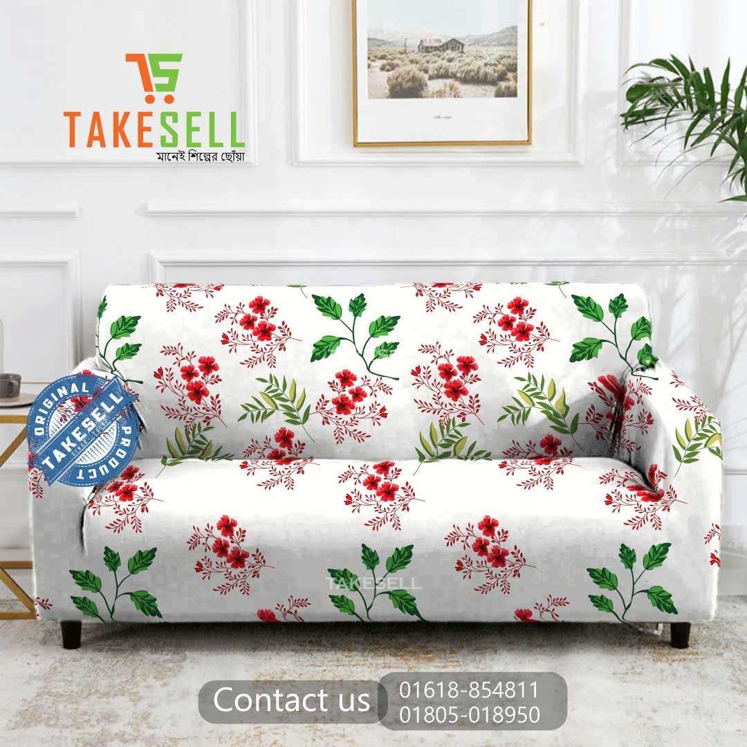 Red geranium  China Print Sofa Cover