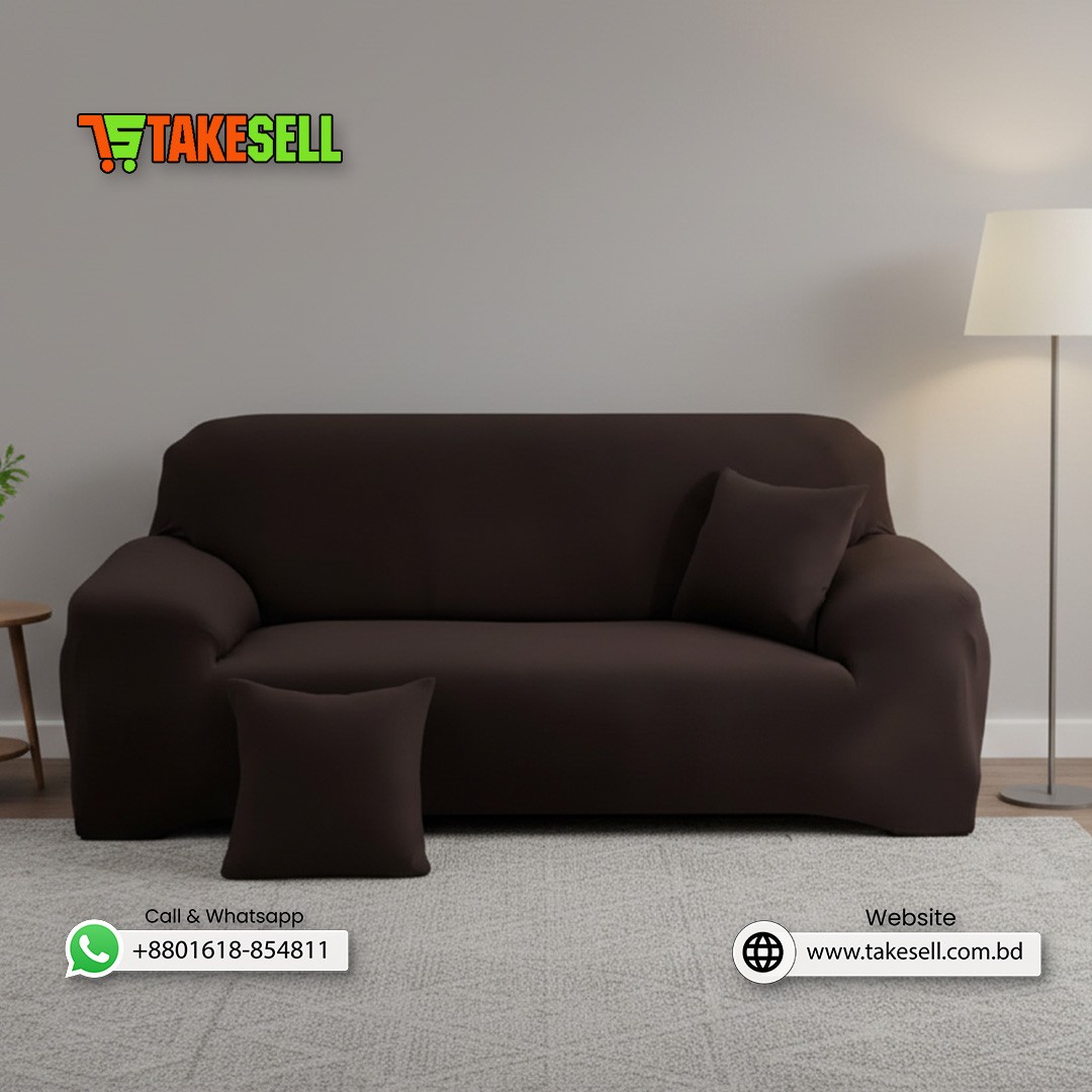 Coffee China Solid 2+1 Sofa Covers