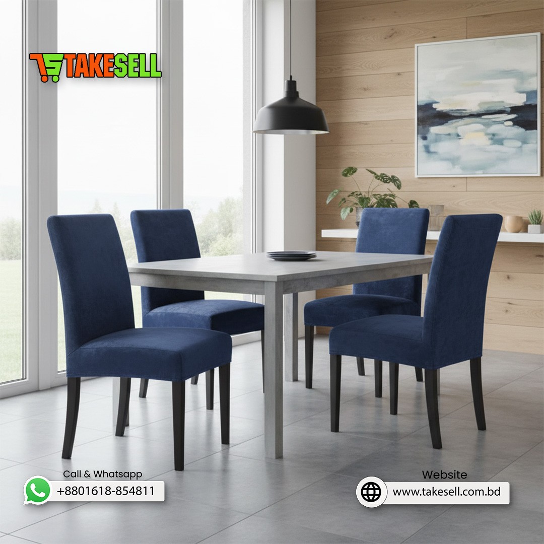 Dark Blue Velvet Chair Cover in Bangladesh.