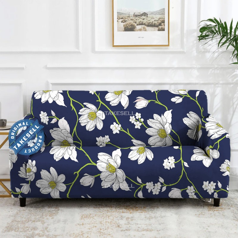 Magnolia Bloom China Print Sofa Cover