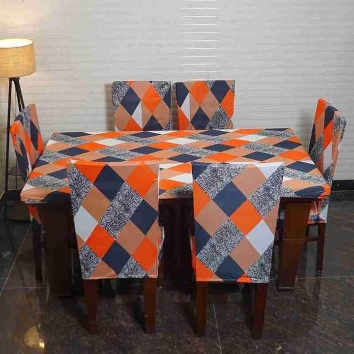 Digital 3D Print with Dining chair slipcover.