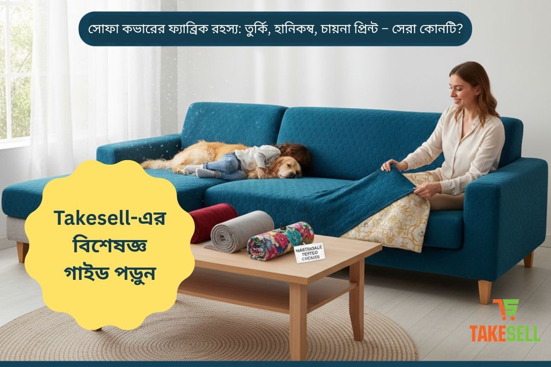 সোফা কভারের প্রকারভেদ: তুর্কি, হানিকম্ব ও চায়না প্রিন্ট ফ্যাব্রিক গাইড | Takesell-এর  বিশ্লেষণ