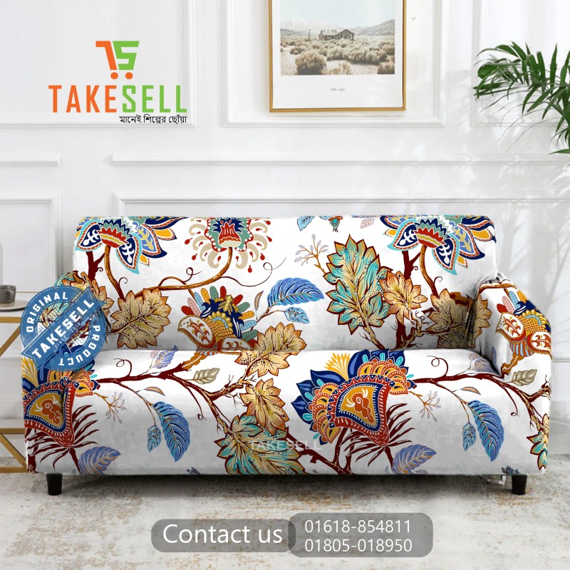 Artisan Bloom China Print Sofa Cover