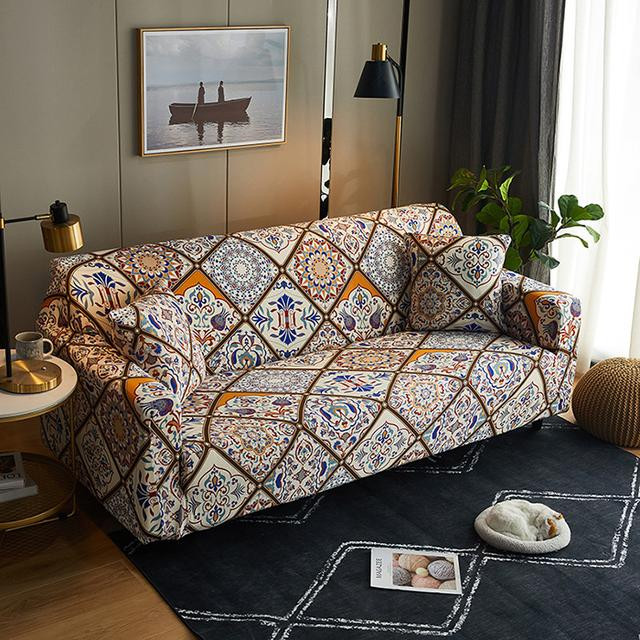 2 Seater Printed Sofa Cover
