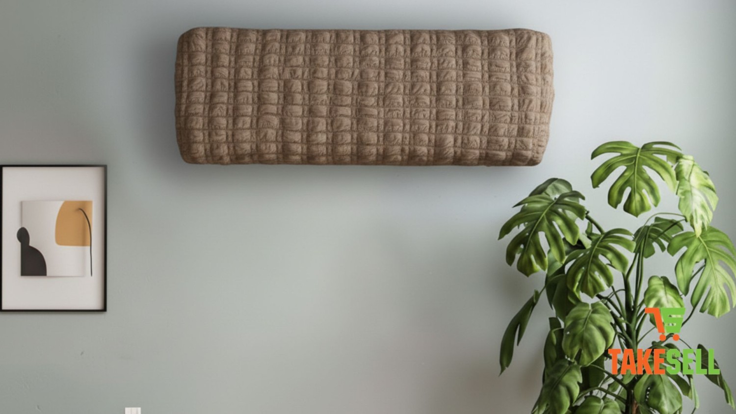 Taupe Quilted Turkey AC Cover