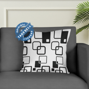 Black and white geometric pattern 5 pcs cushion cover.