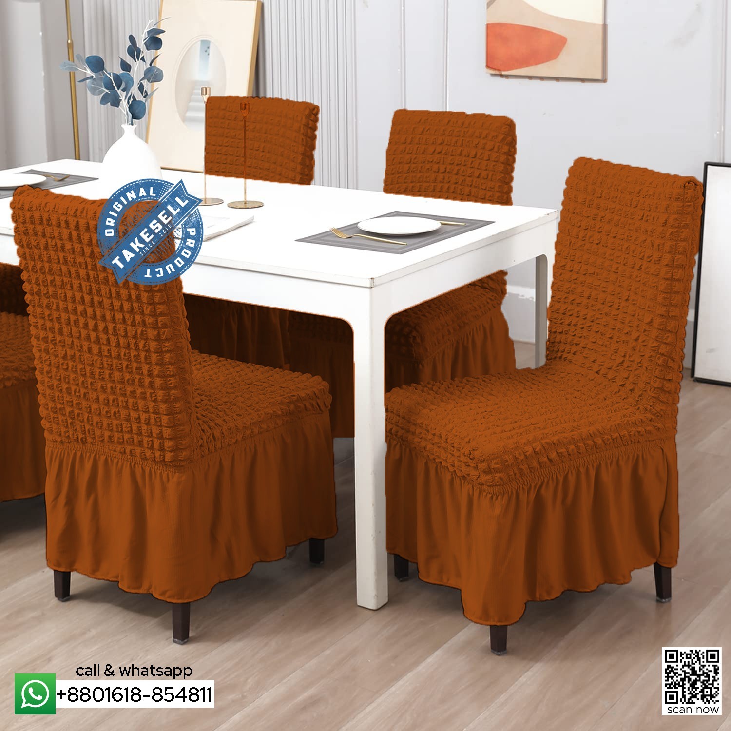 Turkey Golden color Chair Cover