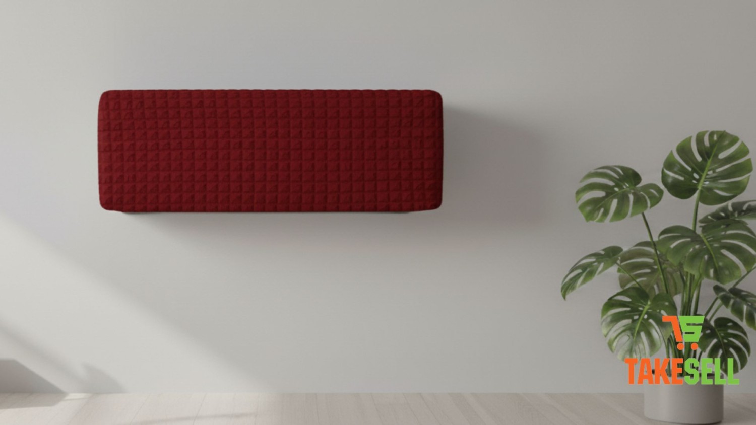 Burgundy Turkey Textured AC Cover
